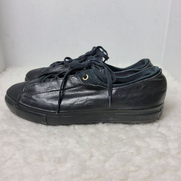 Converse C T All Star High Line Shroud Ox Women's Sneaker Size 8 Black Leather - Picture 3 of 10